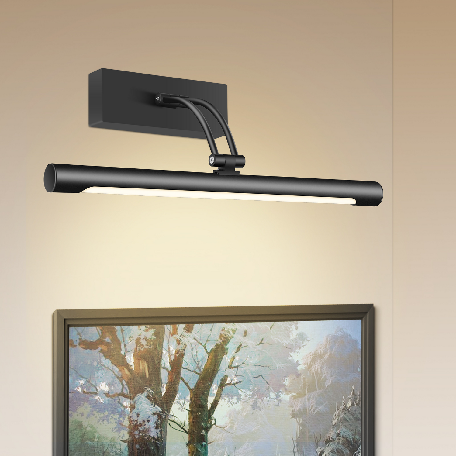 Hardwired Picture Light for Wall Black, 36cm Night Light LED Wall Sconces for Pictures,Dart Board Lights Wall Lights for Dartboard Mirror Frame Gallery