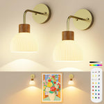 Rechargeable Wall Sconce in Gold with RGB color changing and dimmable lighting – HUDYOGY