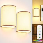 Rechargeable Cream Fabric Wall Light with RGB color changing and remote control – HUDYOGY