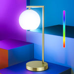 Wireless Table Lamp in Frosted Glass with RGB color changing and CCT lighting – HUDYOGY
