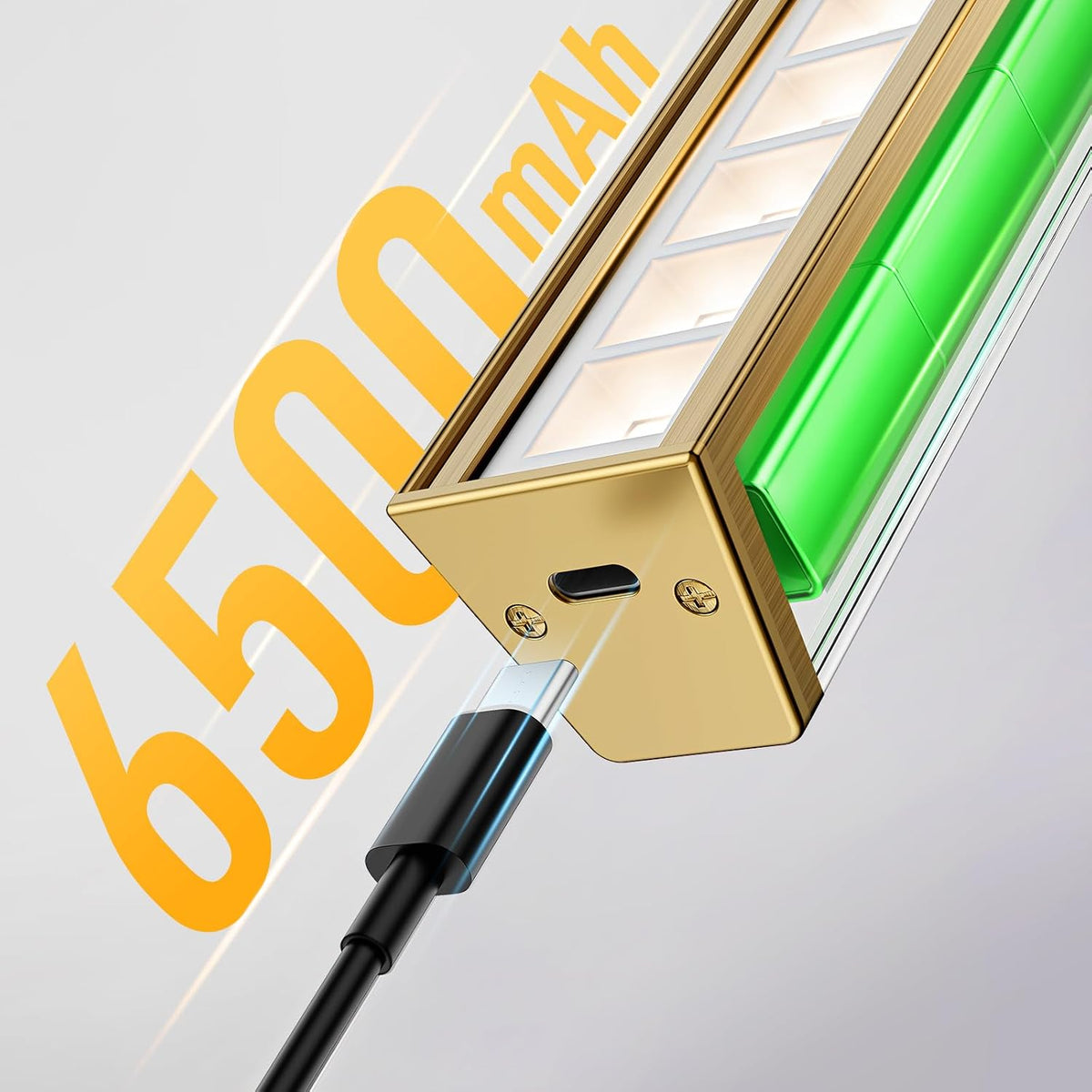 24in Rechargeable Wall Light in Brass with dimmable CCT lighting and remote control – HUDYOGY, image 3