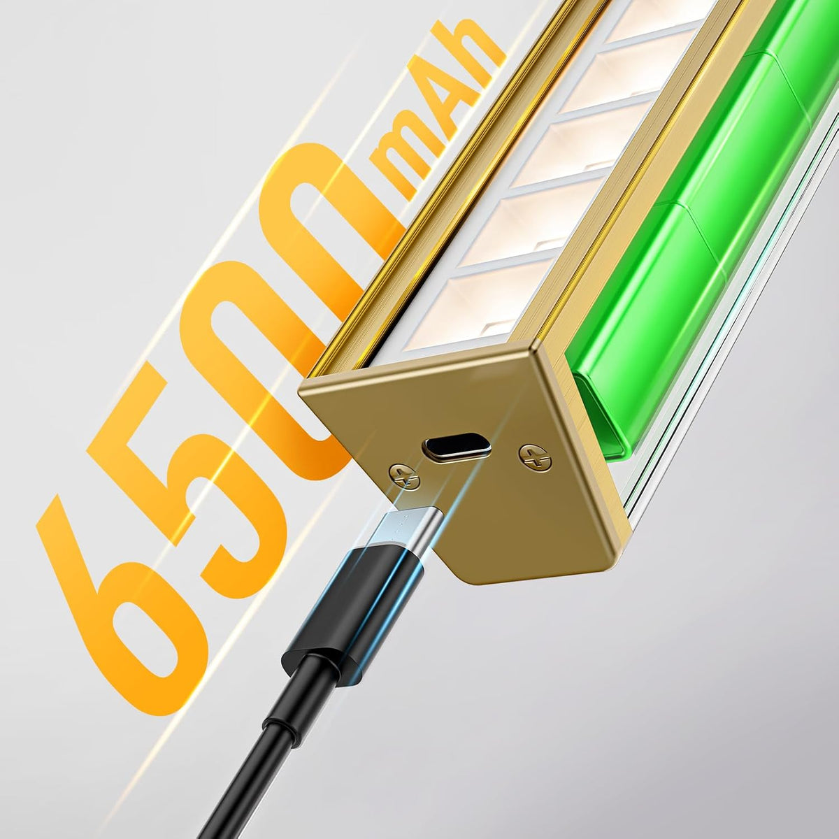 24in Wireless Wall Lamp in Brushed Gold with dimmable CCT lighting and remote control – HUDYOGY, image 3