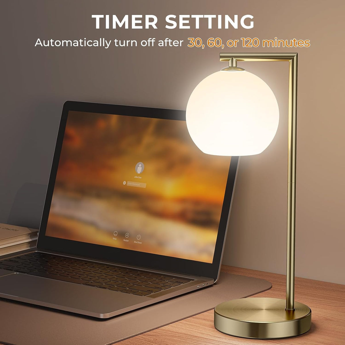 Wireless Table Lamp in Frosted Glass with RGB color changing and CCT lighting – HUDYOGY, image 4