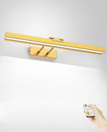 16in Rechargeable Picture Light in Gold with dimmable CCT lighting and remote control – HUDYOGY