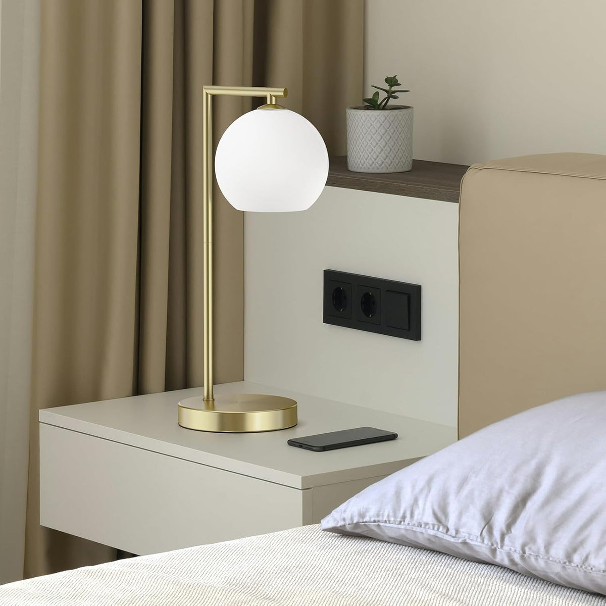 Wireless Table Lamp in Frosted Glass with RGB color changing and CCT lighting – HUDYOGY, image 5