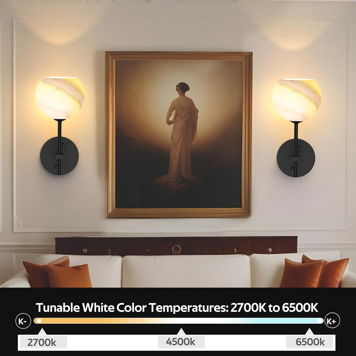Rechargeable Planetary Ring Glass Wall Light with RGB and CCT lighting – HUDYOGY, image 7