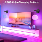 Rechargeable Filament Glass Wall Lamp with RGB and CCT lighting – HUDYOGY, image 4
