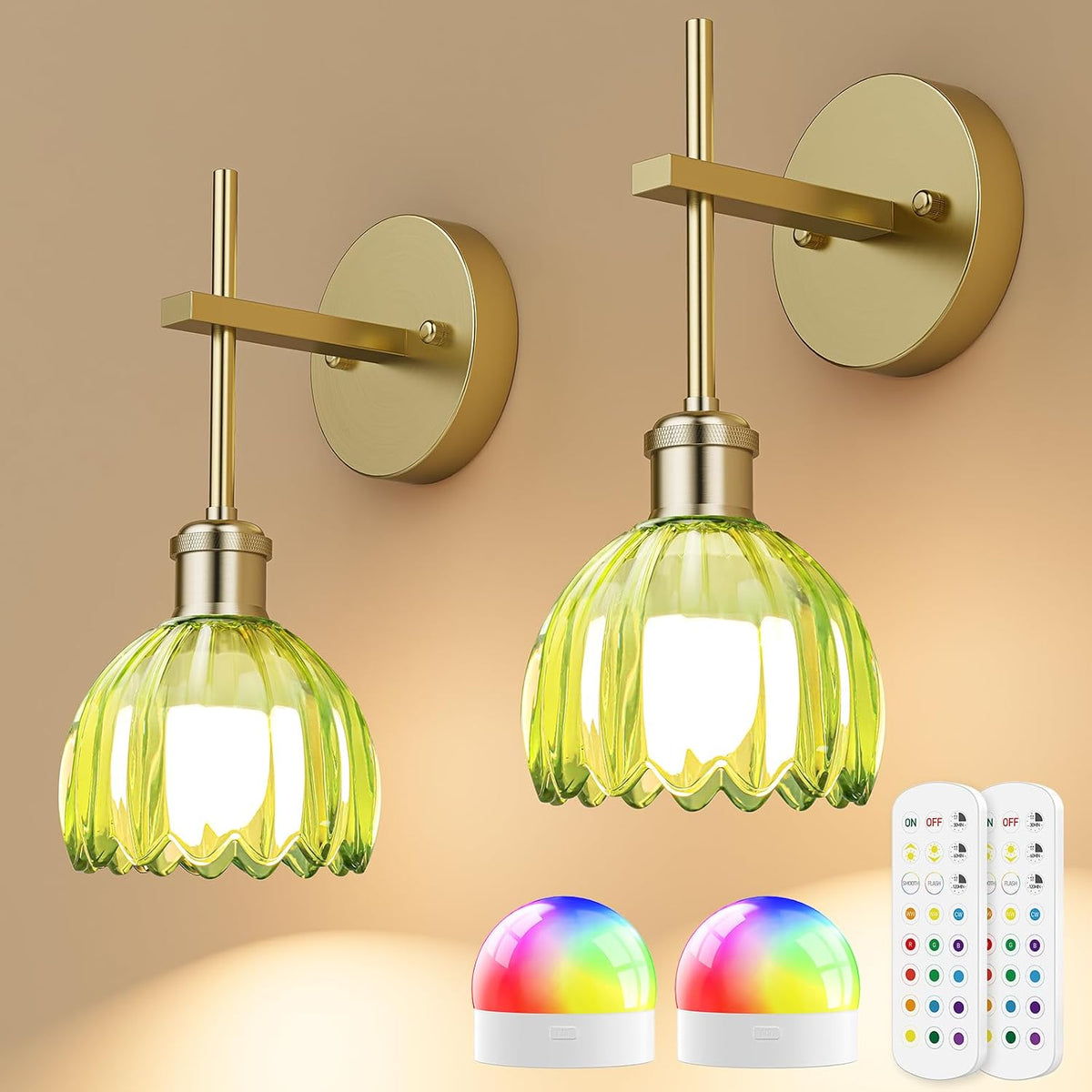 Rechargeable Wall Lamp with RGB color changing and CCT lighting – HUDYOGY, image 2