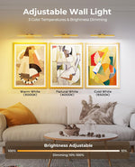 16in Rechargeable Picture Light in Gold with dimmable CCT lighting and remote control – HUDYOGY, image 6
