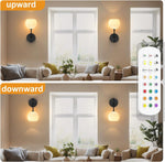 Rechargeable Filament Glass Wall Lamp with RGB and CCT lighting – HUDYOGY, image 5