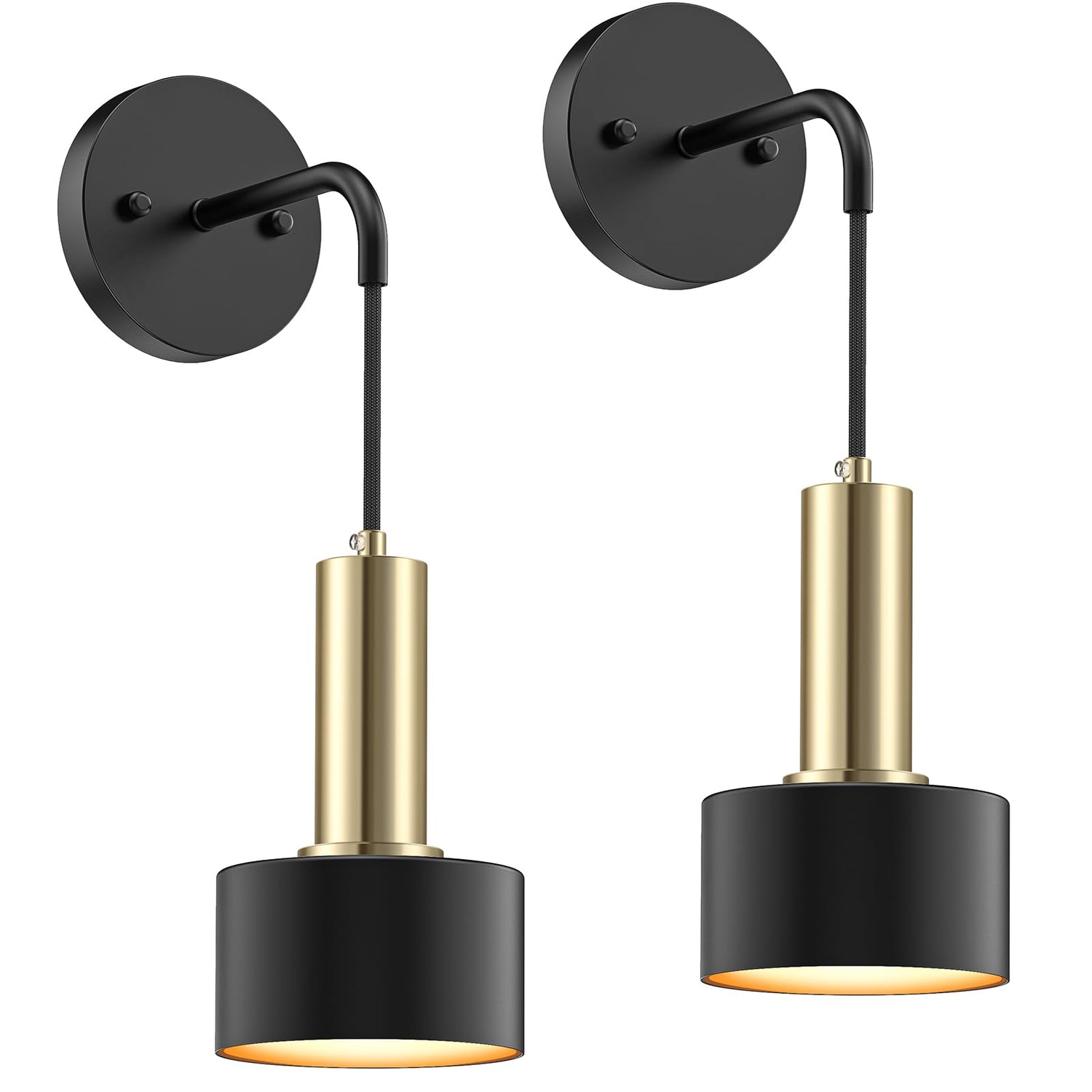 Set of 2 Battery Operated Wall Sconces - Dimmable RGB Indoor Wall Lamps with Remote - Perfect for Bedroom & Living Room