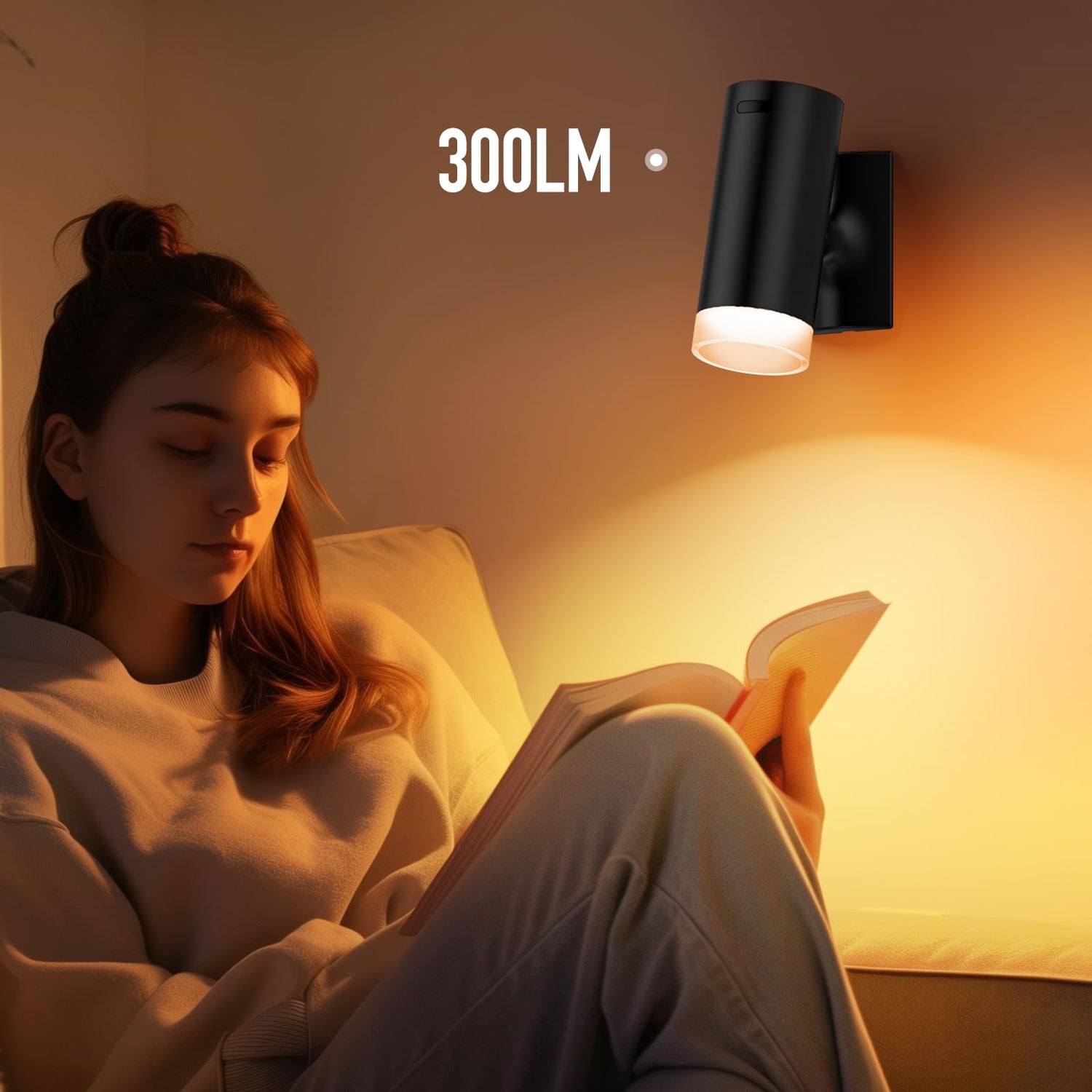 LED Wall Sconces, Battery Wall Sconces Set of Two with Rechargeable Battery Operated 12RGB and 3CCT Dimmable Wireless Magnetic Lights, for Bedroom Bedside Reading Living Room Picture