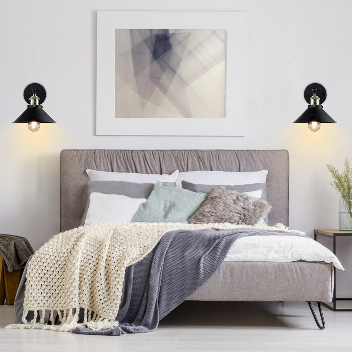 Hardwired Wall Sconce in Black – HUDYOGY, image 5