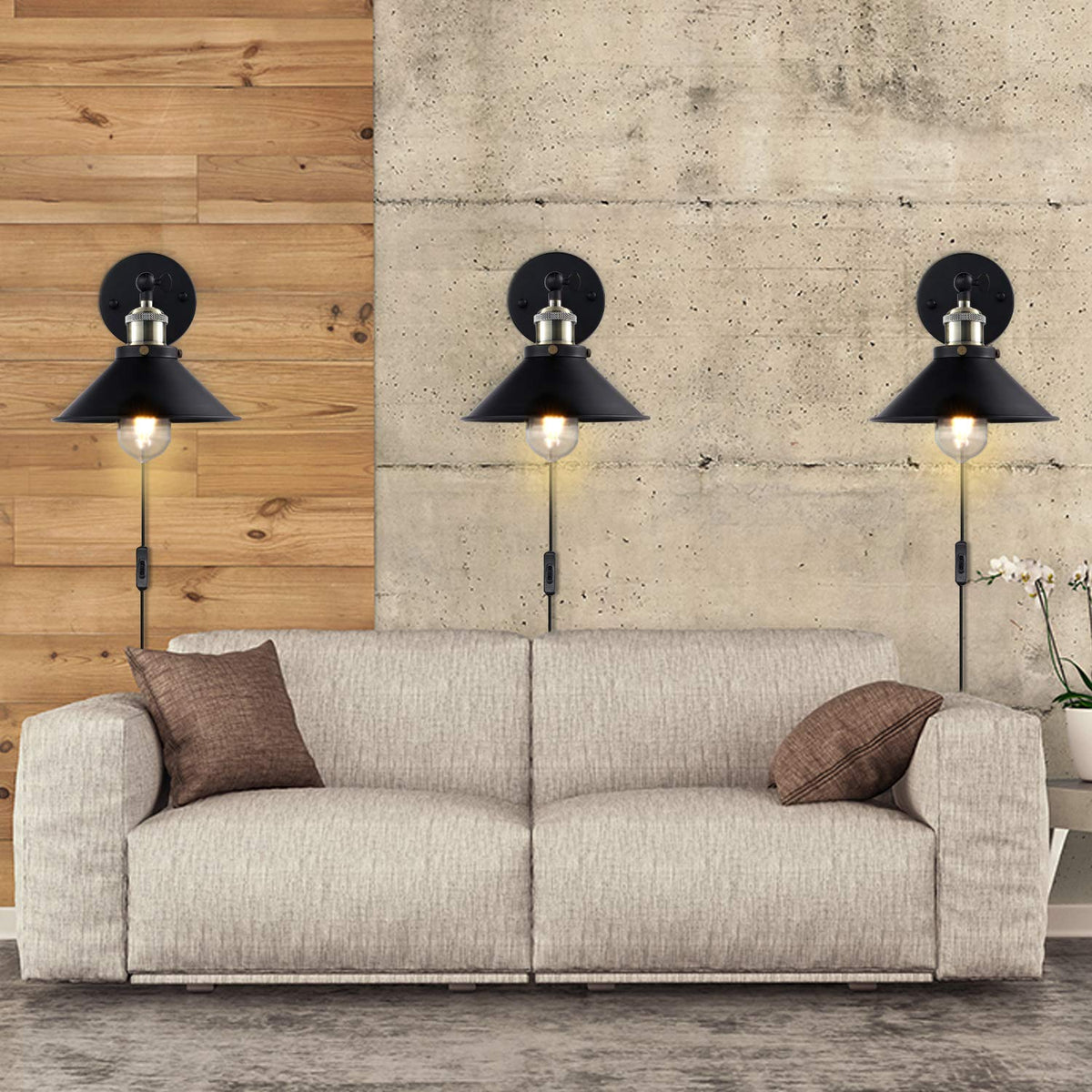 Plug-in Wall Sconce in Black – HUDYOGY, image 7
