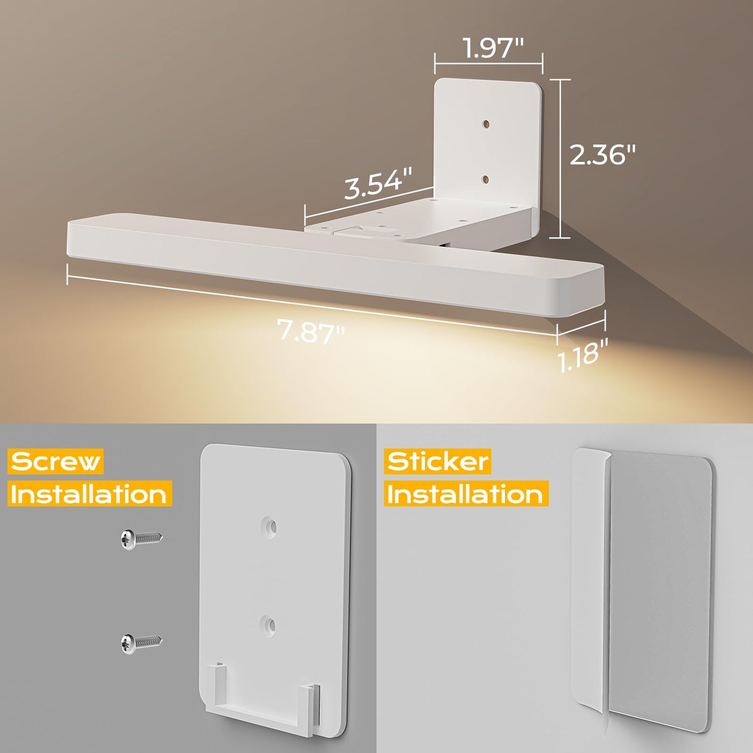 Picture Light for Wall, Battery Operated Wall Lights 2 Pack, Cordless Dart Board Lights with Remote, Rechargeable LED Sconces for Frames Mirror Museum Display Artwork Library Black [Energy Class A]